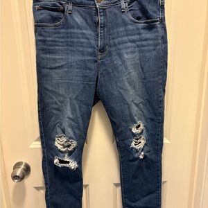 Levi's Women's Distressed Skinny Jeans - Blue